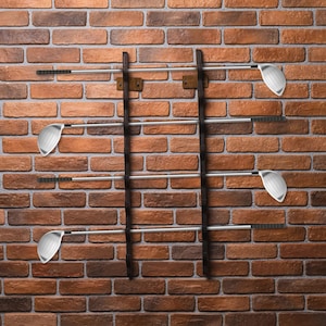 Golf Club Wall Mount Rack, Wooden Golf Club Display Holder, Golf Club Storage Organizer,Wall Hanger for Golf Equipment,Golf Accessories Rack