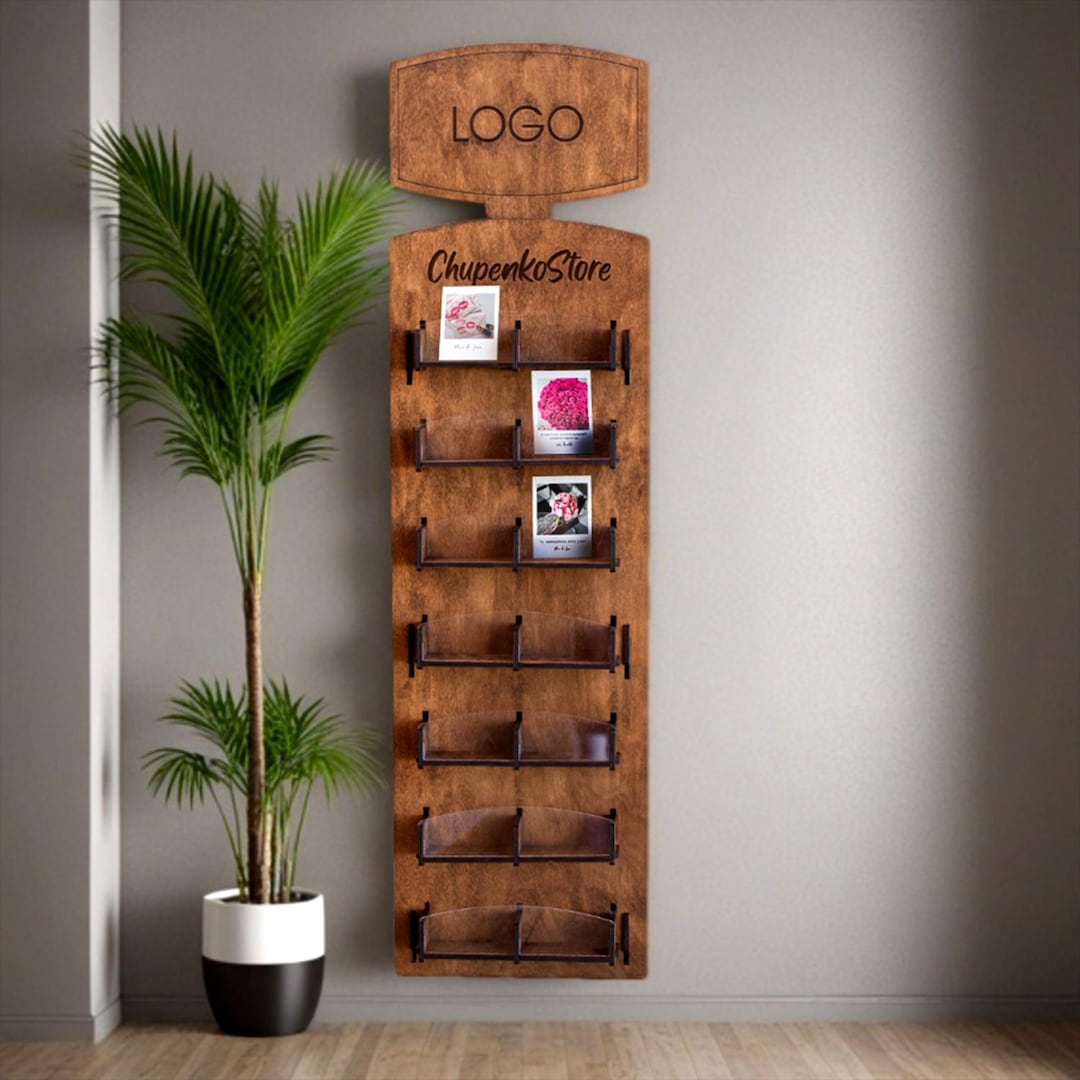 Sticker Display Rack Mockup Sticker Wall Display Stand,custom Postcard Display Rack,personalized ...