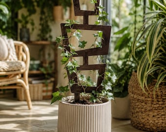 Enrejado de madera para plantas, enrejado para plantas de interior, soporte para plantas de interior, estaca para macetas, enrejado para pothos, enrejado para hoya, mini enrejado para plantas