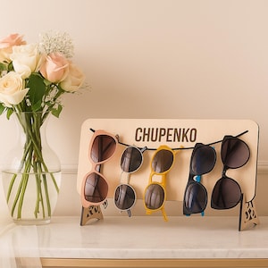 Sunglasses stand,Wood glasses holder,Custom eyeglasses stand,Sunglasses rack,Sunglass display,Sunglass organizer,Glasses holder for desk