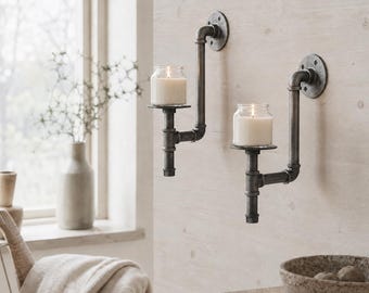 Industrielle Rohrregalhalterung, Metallregalhalterung, rustikale Regalhalterung, Steampunk-Regalhalterung, Wandregalhalterung, DIY-Regalhalterungen