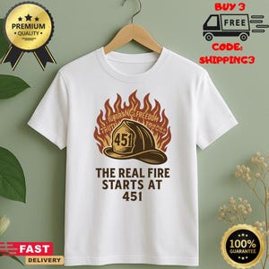 Fahrenheit 451 Shirt,Teacher Librarian Gift T-Shirt, Dystopian Literature Graphic Tee Literary Gift - Book Lover Gift for Him Her