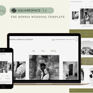 Wedding Website Template for Squarespace – Elegant & Modern Design | Digital Download