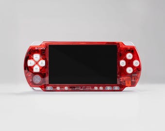Clear PSP 3000 Soda Red 128GB - Gift Bundle