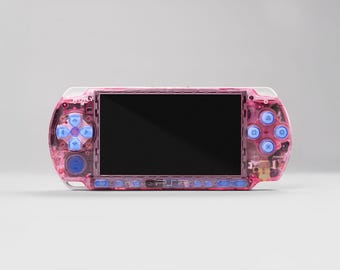 Custom PSP Console Modded With New Neo Zeon Red Theme Housing