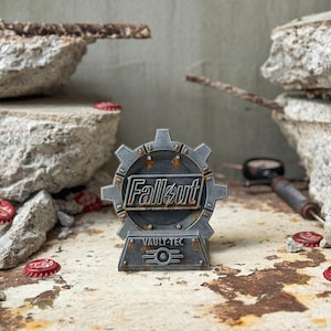 Fallout verwitterter Handyständer, Tresortürförmiger Handyständer, Fallout-Dekor