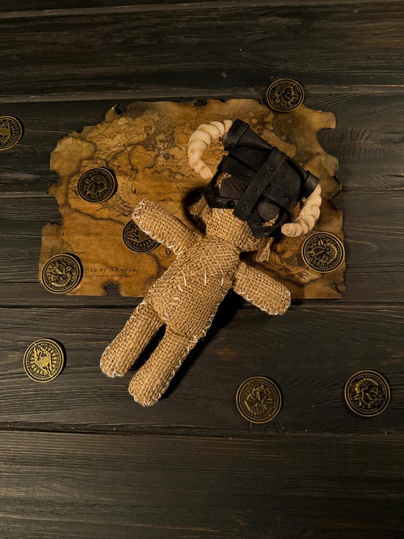 Dovahkiin Burlap Doll,  Fan-Made Dragonborn Replica, Gamer's Gift, Gaming Collectible