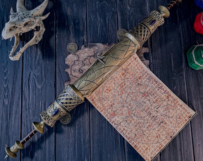 Ancient Scroll Prop, Fantasy Magic Scroll, Aged Parchment Replica, RPG Decor for Collectors and Gamers, Gamer Gift Idea, Artifact Replica