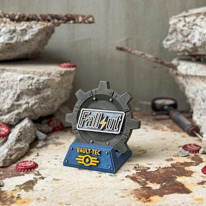 Fallout Handyständer, Tresorraum-Handyständer in Form einer Tresortür, Fallout-Dekor