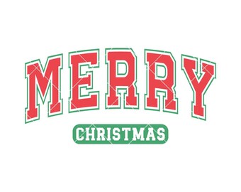 Merry Christmas SVG PNG | Retro Christmas Design for Cricut & Silhouette