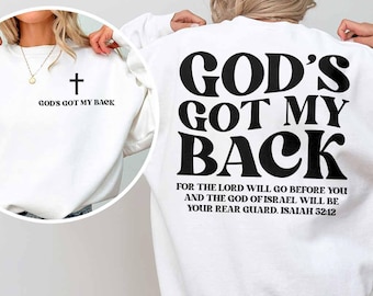 God’s Got My Back SVG | Christian Faith Quote SVG with Bible Verse