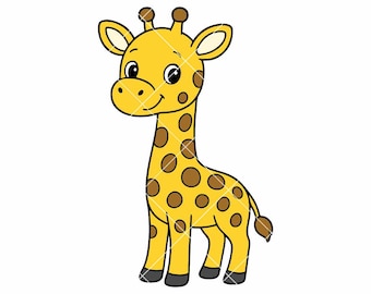 Giraffe SVG PNG | Cute Safari Animal Clipart for Cricut & Silhouette