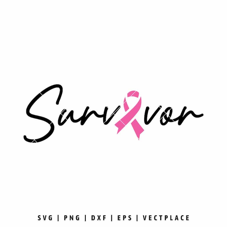 Survivor Pink Ribbon SVG Cut File for Cricut and Silhouette - Etsy