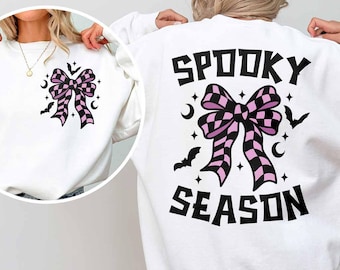 Spooky Season Coquette Bow SVG, Halloween SVG