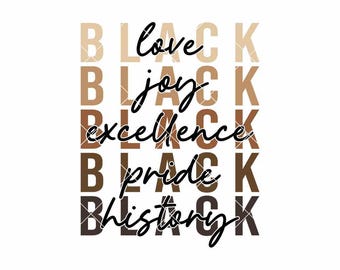 Black Excellence SVG | Black History Month Inspirational Cut File