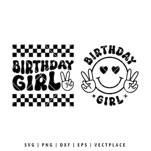 Birthday Girl SVG, Smiley Face SVG