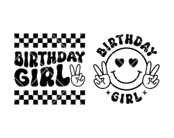 Birthday Girl SVG, Smiley Face SVG