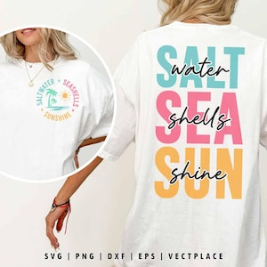 Saltwater Seashells Sunshine SVG, Summer SVG, Beach SVG
