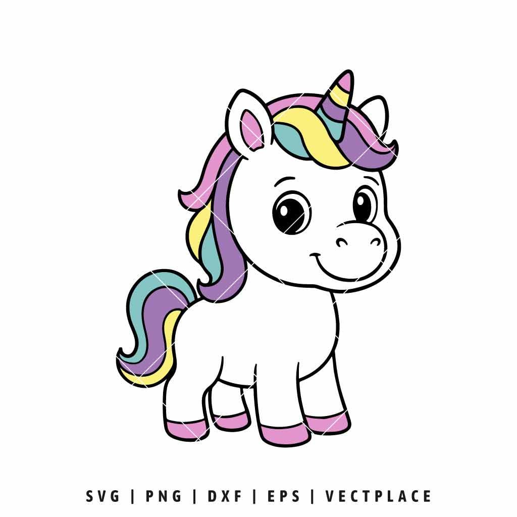 Cute Baby Unicorn SVG PNG | Cut File for Cricut & Silhouette - Etsy