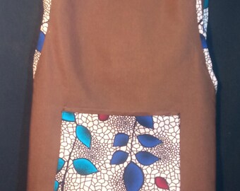 A Japanese-style apron, handmade. No belts or straps to tie.