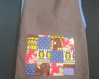 A Japanese-style apron, handmade. No belts or straps to tie.