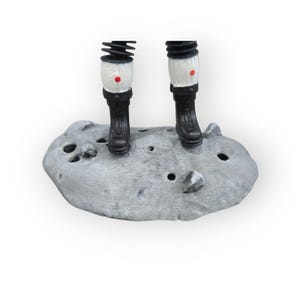 Hand-Painted Lunar Terrain Display Base for Major Matt Mason Figures – Realistic Rocks