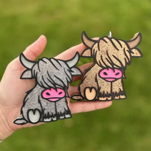Highland Cow Freshie, Car Freshie, Car Air Freshener, Highland Cow,  Car Scent, Cow Freshie