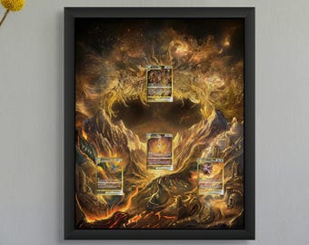 Crown Zenith Gold VSTAR God Pack Display [High Definition] – Premium Frame for Arceus, Giratina, Palkia & Dialga | Raw or Graded