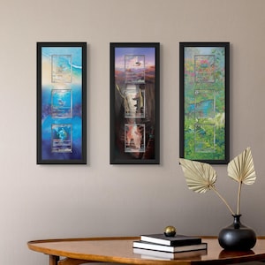 Pokemon Evolution 2025 Extended Art Display – Charizard, Blastoise, Venusaur | Premium Shadowbox Frame for Raw or Graded Cards