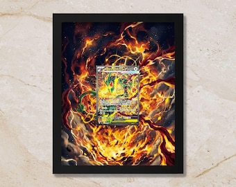 Mega Rayquaza Delta Reign Extended Art Frame Display | 8x10 Shadowbox