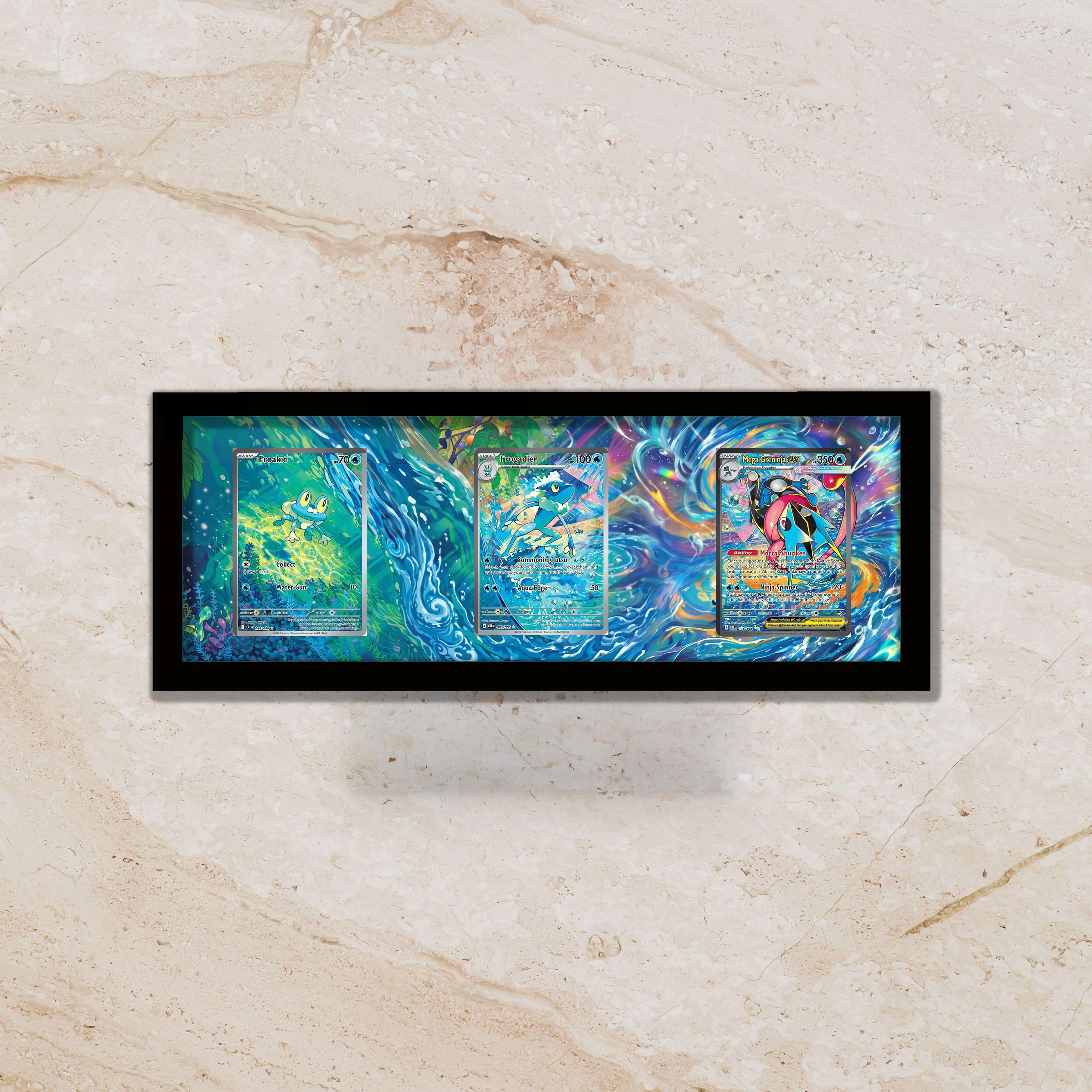 Greninja Froakie Frogadier Chaos Rising Frame Display | Fits Raw