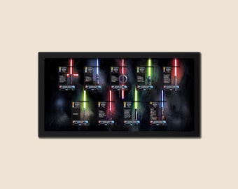 Rama do ekspozycji kart Star Wars Unlimited Lightsaber: 9 kart poziomo 11x22