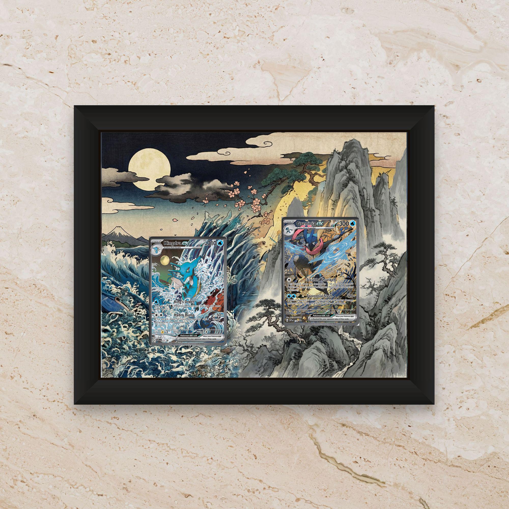 Greninja & Kingdra Promo Display Frame – 8x10 Raw Pokemon Card