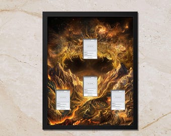 16x20 Celestial God Pillars Display Extended Art Frame | (Raw/Graded Cards)
