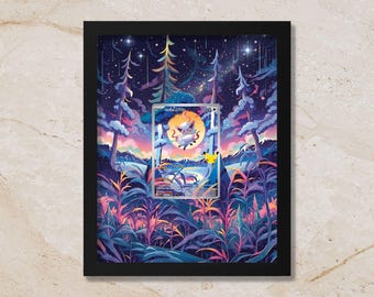 Hisuian Zorua 30th Anniversary Celebrations Extended Art Frame Display | 8x10 Shadowbox