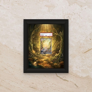 Ninetales Display Frame – Obsidian Flames Pokémon Card Art | 8x10 Frame for Raw or Graded Cards 8x10 Graded frame