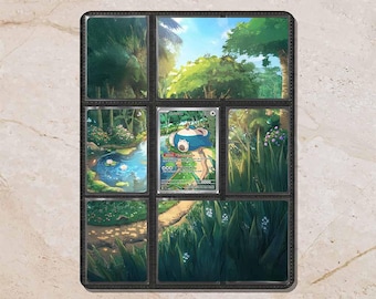 Snorlax Custom Binder Extended Art Page Insert | 9-Card Michi Style Panoramic TCG Layout (Digital Download)