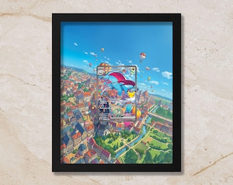 Salamence 30th Anniversary Celebrations Extended Art Frame Display | 8x10 Shadowbox
