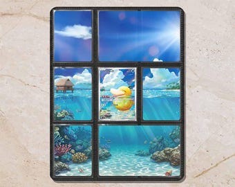 Psyduck Custom Binder Extended Art Page Insert | 9-Card Michi Style Panoramic TCG Layout (Digital Download)