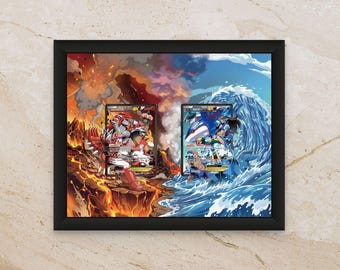 Groudon vs Kyogre Clash Display Extended Art – 8x10 Frame (Raw/Graded cards)