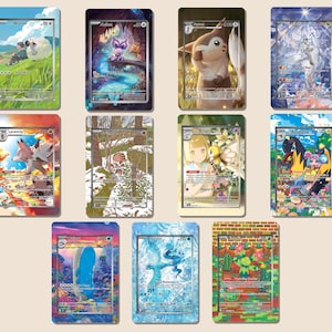 Eigene lange Pokémon Karte – Auf Reisen SIR | Volle Kunst Trainer Karte | Raw Card Display bereit