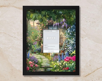 Fire-Type Lizard Starter Extended Art Display Frame | (Raw/Graded Cards)