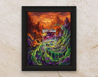 Mega Gengar Display Frame – Ascended Heroes Pokémon Card Art | 8x10 Frame for Raw or Graded Cards