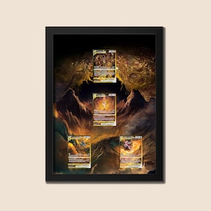 Krone-Zenith Gold Pokémon Bilderrahmen – Arceus, Palkia, Diaga & Giratina | Perfekte rohe Darstellung