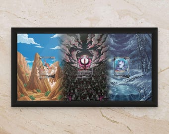 Galarian Legendary Birds Display [High Definition] – 11x22 Panoramic Extended Art Shadowbox | 3-Card Galar Trio Promo Frame