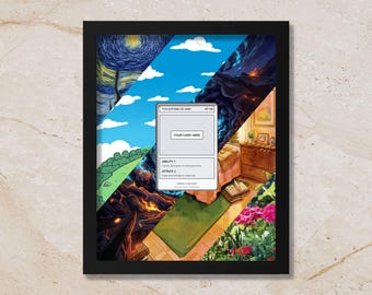 8x10 Custom Extended Art Display Frame – Your Choice of Artwork | (Raw/Graded Cards)