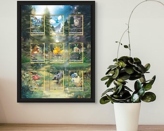 Crown Zenith Galarian Gallery Display Frame – 12x16 Pokémon Collector Display | PerfectRaw Handmade Art