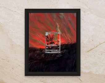 Scizor Illustration Rare Display [High Definition] – Pincer Pokémon Extended Art Shadowbox | Premium 8x10 Frame for Raw or Graded Cards