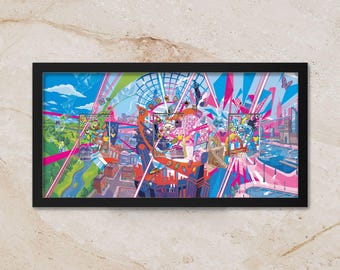 Galar First Partners Starters Panoramic Art Shadowbox | 11x22 Gen 8 Extended Art Display Frame