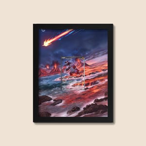 Groudon Bilderrahmen – Paradox Rift Pokémon Kartendisplay | 8x10 Perfekte Rohdarstellung